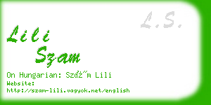 lili szam business card